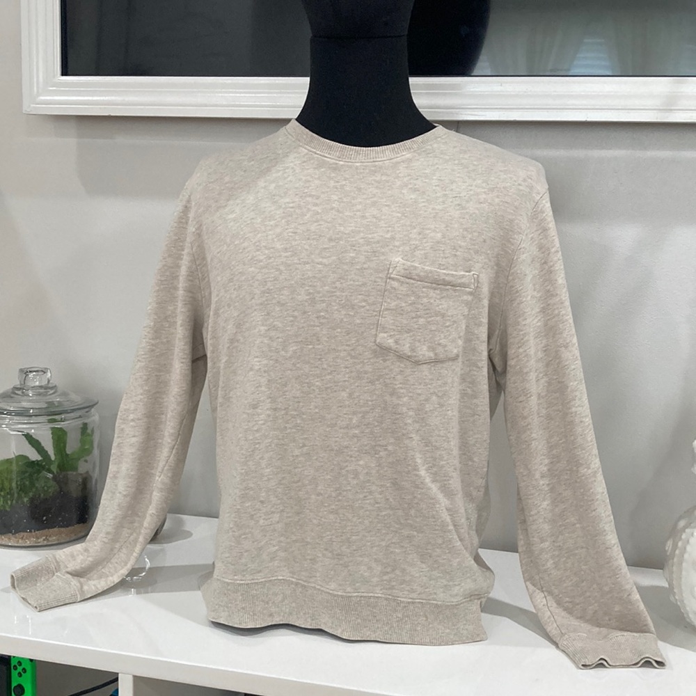 Men's H&M heather beige Pocket Shirt | Size medium